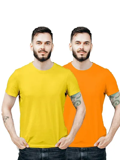 OZIO Men's Sports Round Neck T Shirt-Combo Pack of 2