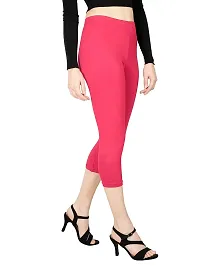 Feather Feel Women's Magenta Pink Capri Legging-thumb2