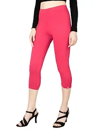 Feather Feel Women's Magenta Pink Capri Legging-thumb1