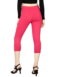 Feather Feel Women's Magenta Pink Capri Legging-thumb3