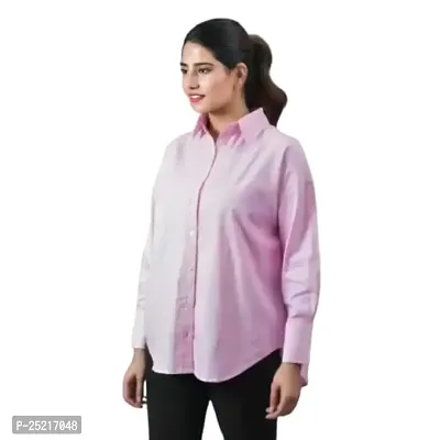 JRCY Cotton Shirt for Women| Full Sleeve Regular Fit Formal  Casual Shirts for Women-thumb0