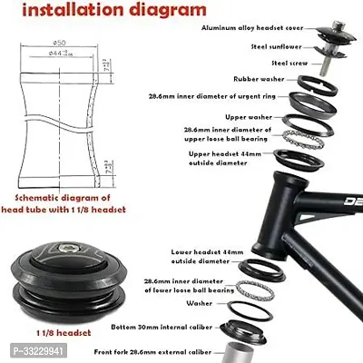 NSV Bicycle Headset 1 1 8 Heavy Duty Top Cap Bearings Head Cup Set Bicycle Brake Disk-thumb4