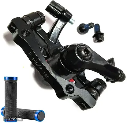 NSV Combo Of Bicycle Front Disc Brake F160 R140 and Handlebar Anti slip Grips Bicycle Brake Disk