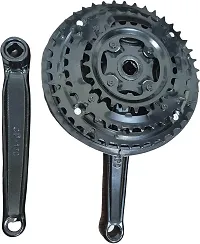 NSV Cycle New Durable Design Bicycle 42T 3 Speed Cotterless Chain wheel Crankset Bicycle Brake Disk-thumb1