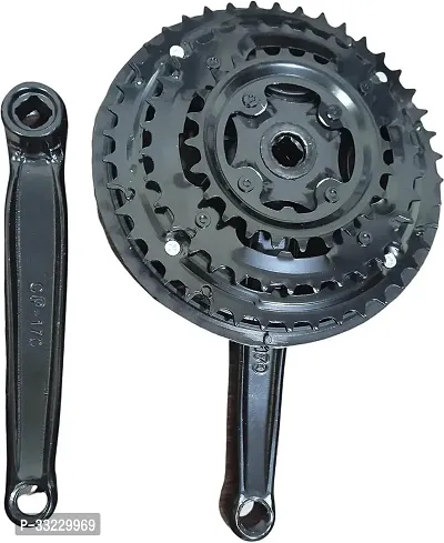 NSV Cycle New Durable Design Bicycle 42T 3 Speed Cotterless Chain wheel Crankset Bicycle Brake Disk-thumb2