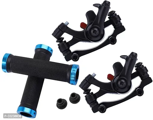 NSV Cycle Disc Brake Caliper Machine With Handel Grip Blue Bicycle Brake Disk-thumb0