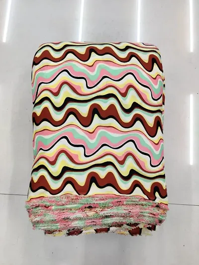 Elegant Multicoloured Crepe Printed Dress Material