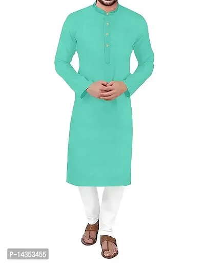 Sea Green Cross Kurta-thumb0