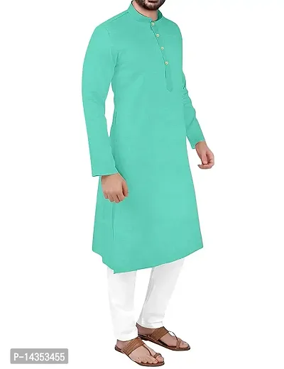 Sea Green Cross Kurta-thumb2