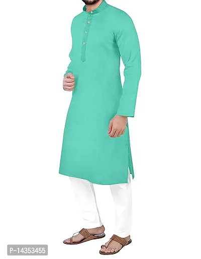 Sea Green Cross Kurta-thumb3