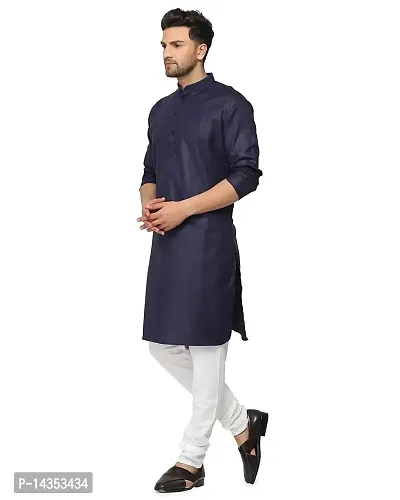 Neavy Blue Cross Kurta-thumb4