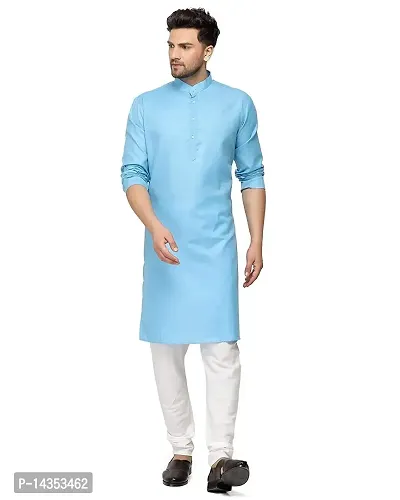 Sky Blue Cross Kurta-thumb2