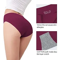 ( Pack of 3) Women's Ice Silk Blend Invisible Lines No Show Hipster Panty-thumb1