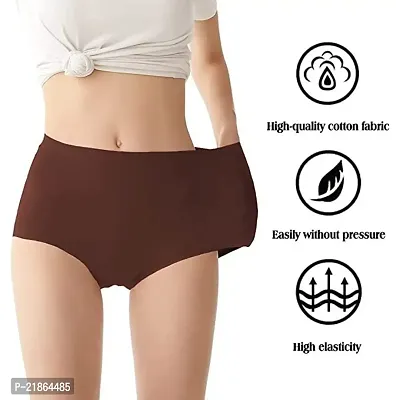 ( Pack of 3) Women's Ice Silk Blend Invisible Lines No Show Hipster Panty-thumb3