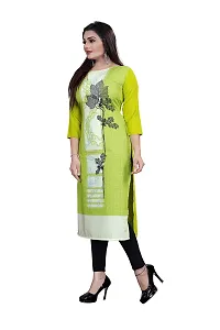 BLANCORA Women's Digital Printed Crepe Straight 3/4th Sleeve Regular Kurta-thumb2