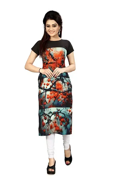 Trendy Crepe A-Line Printed Kurta