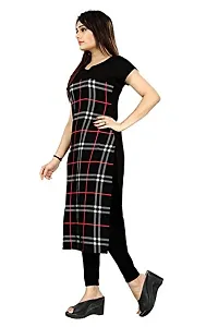 Glance Designs Woman's Printed Straight Cut Crepe Kurti_efh071-thumb1