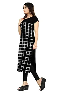 Glance Designs Woman's Printed Straight Cut Crepe Kurti_evi079-thumb1