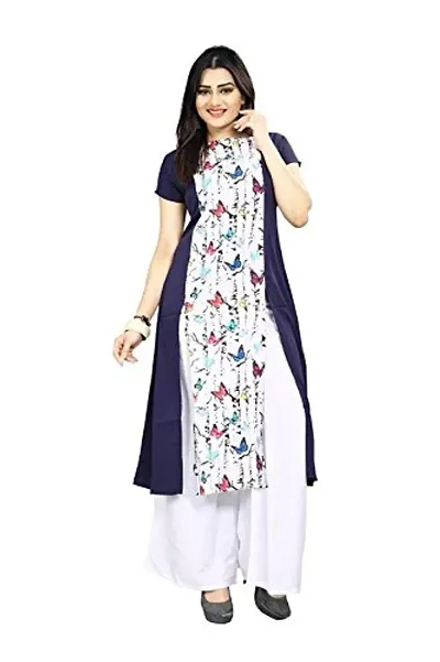 Glance Designs Women's Double Layer Digital Crepe Kurti_62_evg017