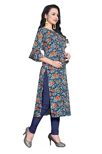 BLANCORA Women's Crepe Printed Bell Sleeve Keyhole Neck Straight Kurta Combo(Pack of 2)-thumb2