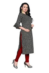 BLANCORA Women's Crepe Printed Bell Sleeve Keyhole Neck Straight Kurta Combo(Pack of 2)-thumb3