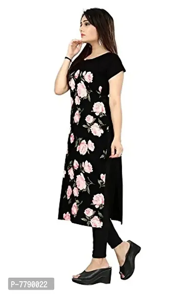 Glance Designs Woman's Printed Straight Cut Crepe Kurti_efh068-thumb2