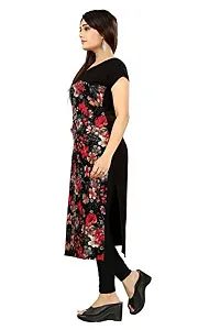 Glance Designs Woman's Printed Straight Cut Crepe Kurti_efh066-thumb1