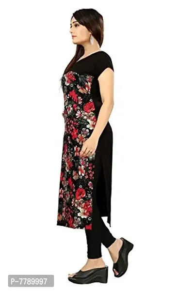 Glance Designs Woman's Printed Straight Cut Crepe Kurti_efh066-thumb2