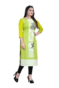 BLANCORA Women's Digital Printed Crepe Straight 3/4th Sleeve Regular Kurta-thumb1