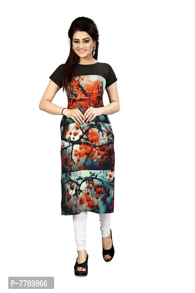 Glance Designs Crepe Straight Cut Kurti for Women