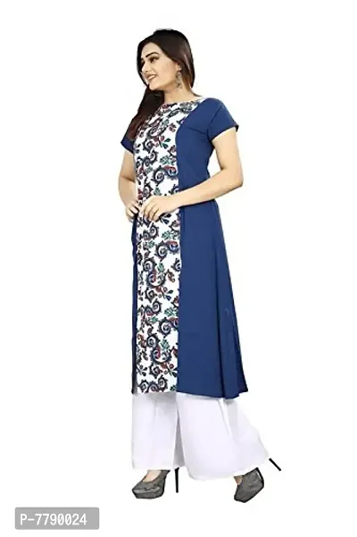 Glance Designs Women's Double Layer Multi-Colour Digital Printed Crepe Kurti_59-thumb2