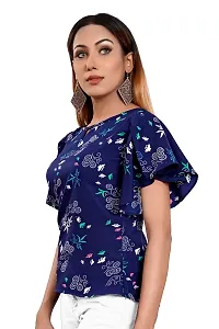 BLANCORA Women Crepe Floral Printed Regular Fit Top-thumb2