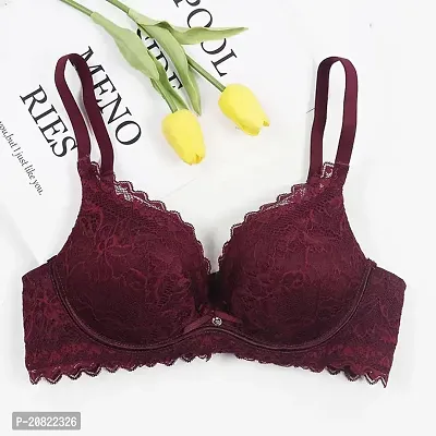 Stylish Silver Cotton Solid Bras For Women