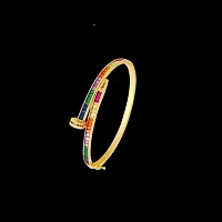 Cubic Zirconia Rainbow Color Bangle Bracelet-thumb1