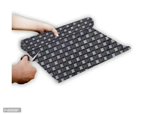 Glittering Stars Checkered (10 Meter) Waterproof Shelf Covers for Shelves, Shelf Liners for Cupboard, Shelf Mat, Kitchen Shelf mats roll Waterproof, 18 inch Width (Color As Per Availability)