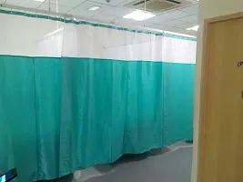 Hospital Curtains for Bed partition in Clinics, ICU and Wards - PVC (72 INCH Width x 84 INCH Height) (7 FEET by 6 FEET, Green)-thumb1