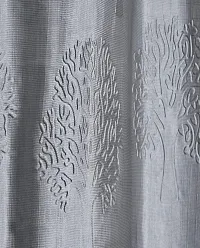 Dream Era Fine Decorative Polyester Grey Tree Punch Curtains for Window 2 Pc. Size 4 Feet x 6 Feet, Blackout-thumb3