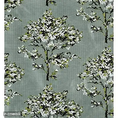 Dream Era Polyester Long Crush Tree Printed Curtain for Long Door 2 Pc. Color Green Size 4 Feet x 8 Feet-thumb4
