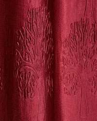 Dream Era Fine Decorative Polyester Maroon Tree Punch Curtains for Window 2 Pc. Size 4 Feet x 6 Feet-thumb3