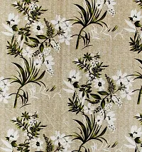 Dream Era Long Print Earth Grass with Floral + Plain Curtains-thumb3