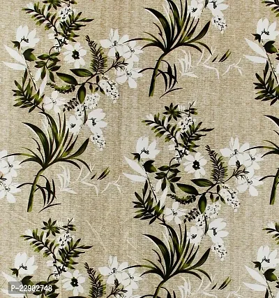Dream Era Long Print Earth Grass with Floral + Plain Curtains-thumb4