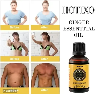 Hotixo Ginger Slimming Essential Oil Lifting Firming Hip Lift Up Moisturizing Fat Burner Lose Weight Massage Spa Relieves Stress Oil 30ml Pack OF-1-thumb0