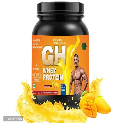 GH WHEY PROTEIN Weight Gainers  Improved Strength, Faster Recovery  (Mango Flavor 500GM)-thumb5