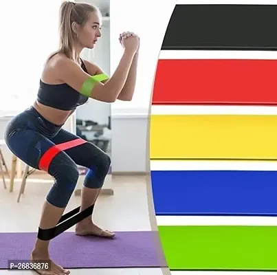 Resistance Loop Band |Exercise Band | Stretch Band Resistance Band  (Multicolor, Pack of 5)