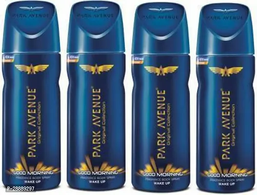 PARK AVENUE Good Morning Deodorant Combo Pack of 4 Body Spray     For Men  600 ml, Pack of 4-thumb0