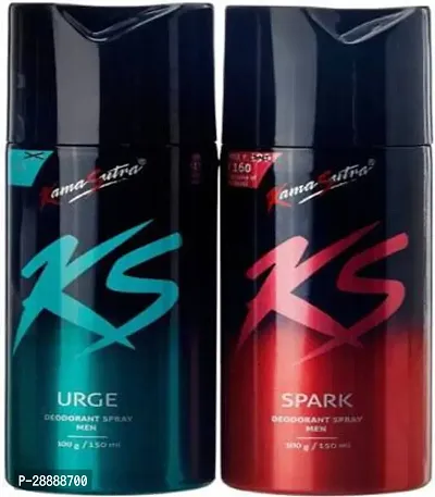 Kamasutra 1 urge spark Deodorant Spray     For Men and Women  300 ml, Pack of 2-thumb0