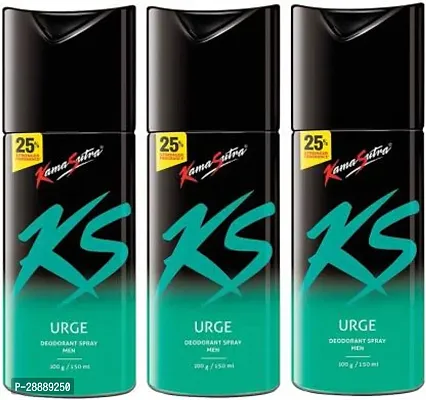 Kamasutra KS 03 DEO UUU 3 COMBO 150ML Deodorant Spray     For Men and Women  450 ml, Pack of 3