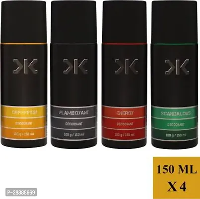 KILLER Obsession,Flamboyant,Energy and Scandalous Deodorant Spray     For Men  600 ml, Pack of 4