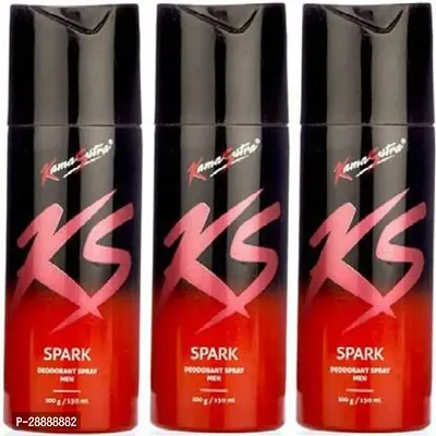 Kamasutra Spark Spark Spark Body Spray     For Men and Women  150 ml, Pack of 3-thumb0