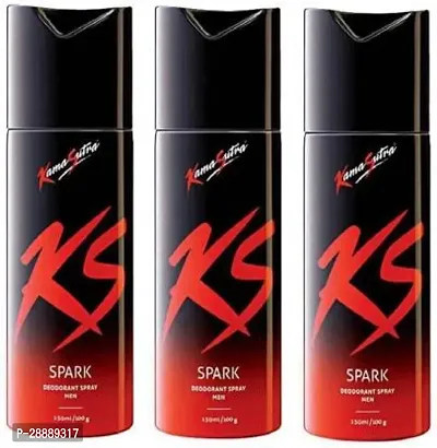 KS SPARK,spark Body Spray     For Men and Women  450 ml, Pack of 3